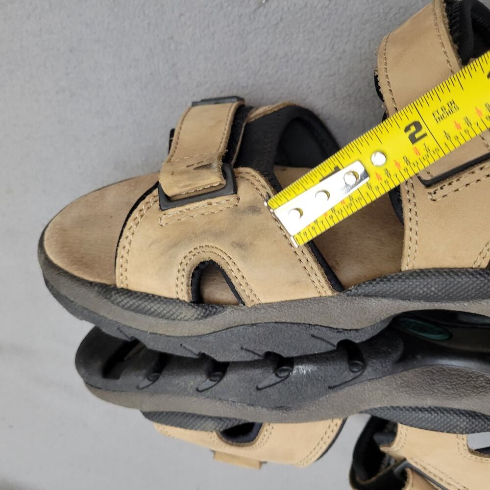 LAND ROVER Sandals Mens Beige Black Size 11 6048 Adjustable Hook and Loop - Picture 8 of 12
